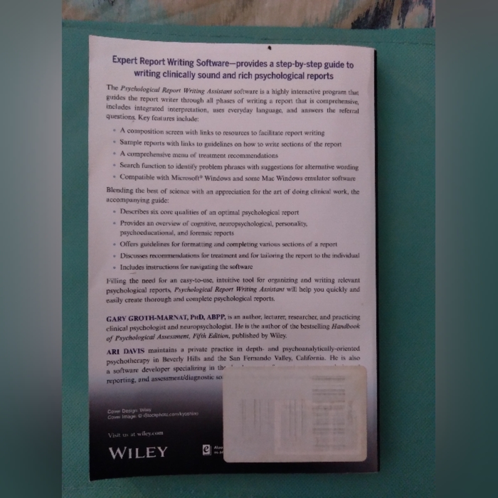 Psychological Report Writing Assistant Paperback Book with Software - Picture 2 of 5